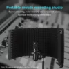 Paravan Microfon Reglabil - Scut Izolare, Filtru Pop, 3/5 Panouri pentru Studio - imagine 3