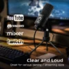 Microfon FIFINE USB - Condensator cu Buton de Câștig, Metalic, pentru Home Studio și Podcasting - imagine 5