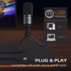 Microfon FIFINE USB - Condensator cu Buton de Câștig, Metalic, pentru Home Studio și Podcasting - imagine 6